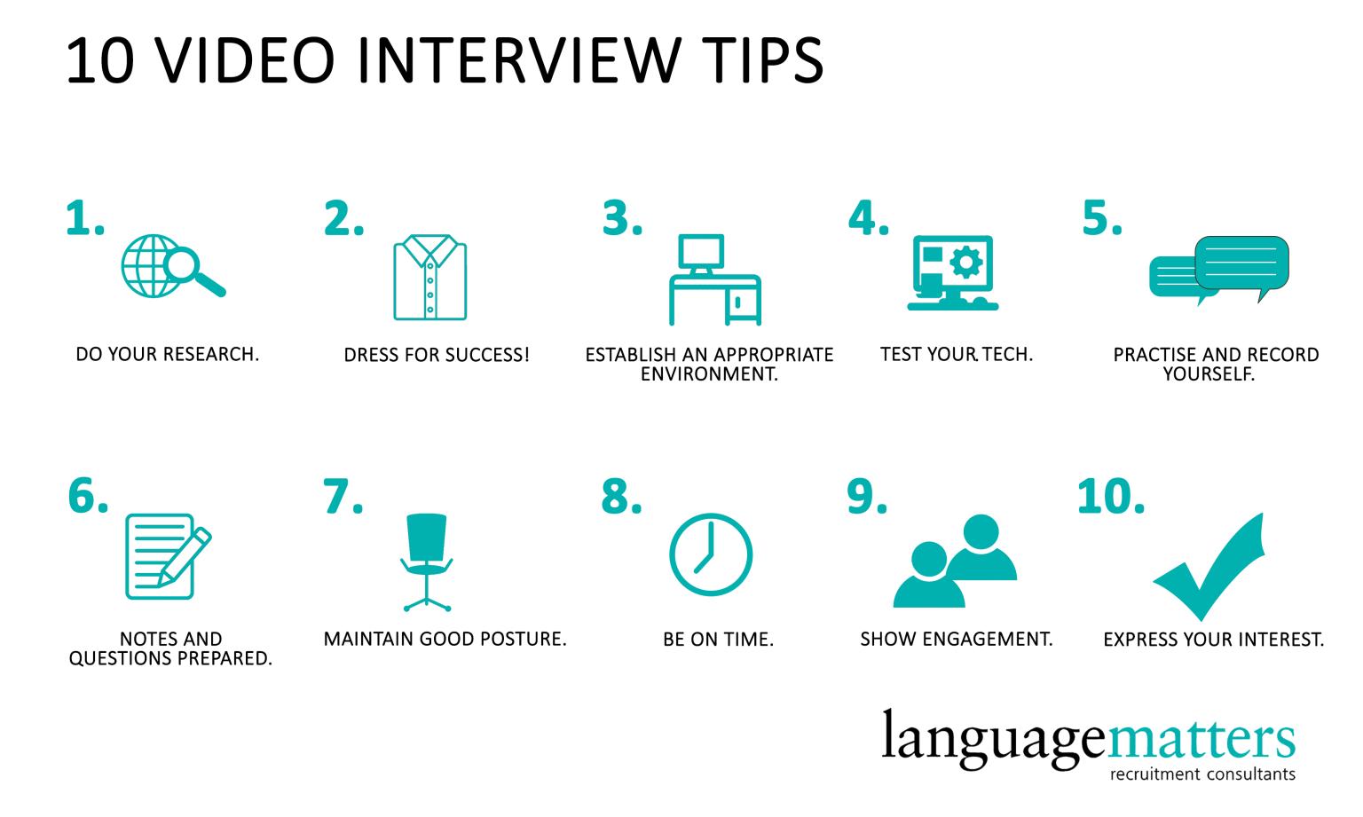 10 Video Interview Tips Language Matters 10 Video Interview Tips Language Matters